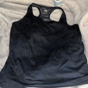 RBX black camo racerback athletic shirt